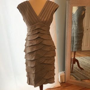 Adrianna Papell Silver Dress size 4